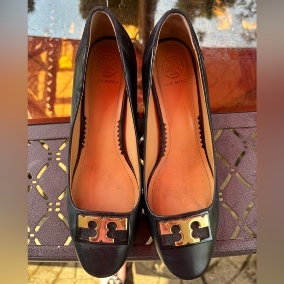 Tory Burch Reva black leather Heels - Picture 2 of 9